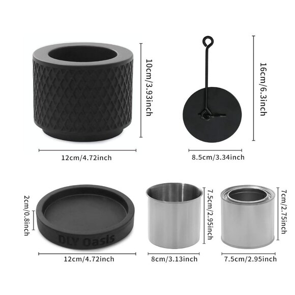 DLY Oasis Concrete Tabletop Fire Pit - Ethanol Fire Pit, Table Top Fire Pit Bowl - Picture 7 of 7